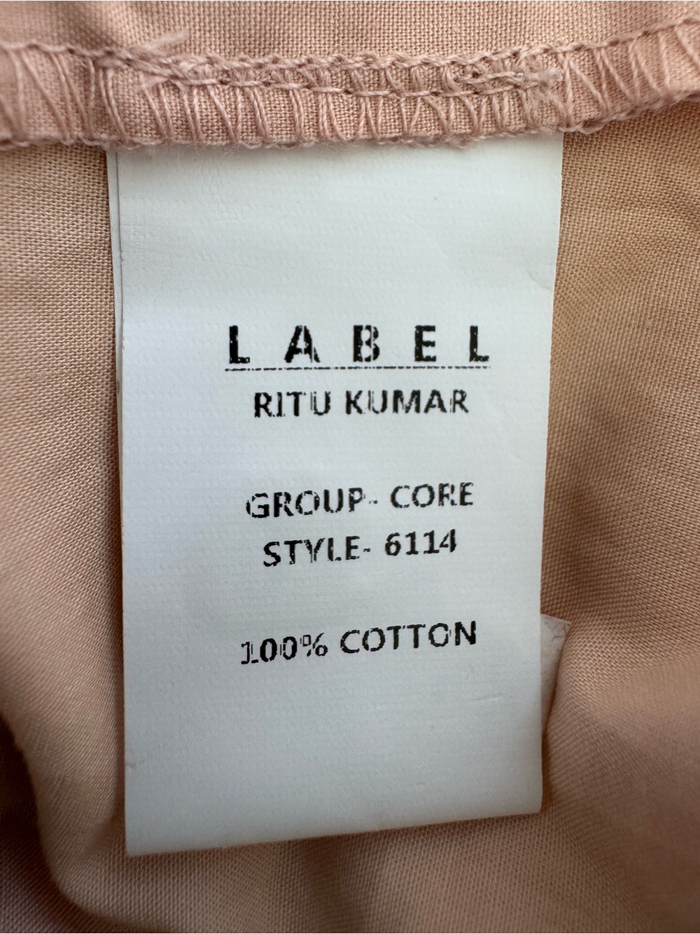 Ritu Kumar Light Beige Wide Leg Jumpsuit Belted Collared Cropped Pants M-L - Picture 5 of 8